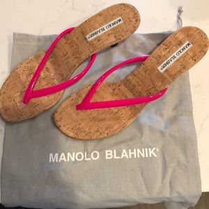 Manolo Blahnik kitten heel sandals